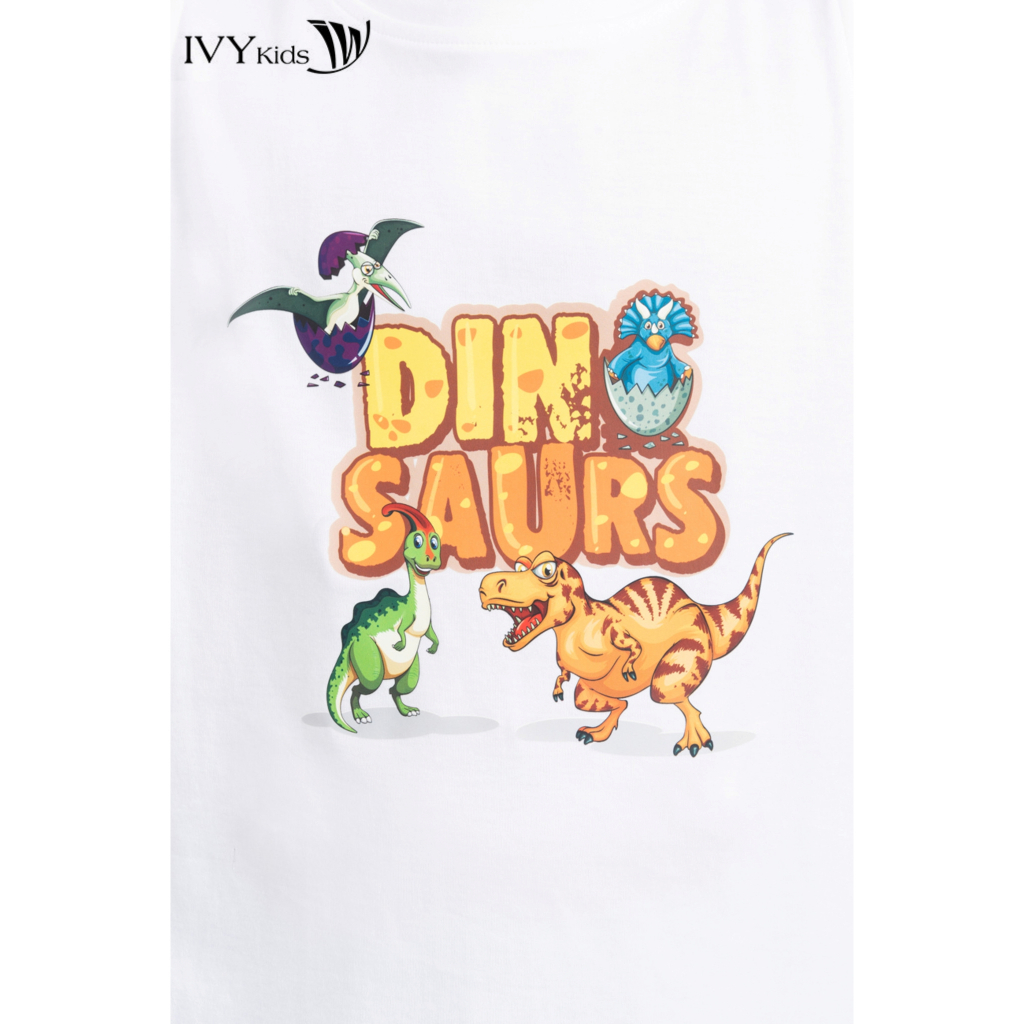 Áo thun Dino Saurs bé trai IVY moda MS 56K1547