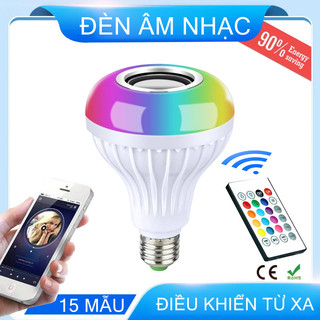 Bóng đèn led âm nhạc 12w chất lượng cao loa đèn led bluetooth đèn led thông minh với điều khiển từ xa