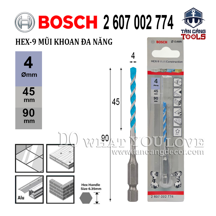 Mũi Khoan Đa Năng Hex 9 Bosch ( Nhiều Kích Thước )