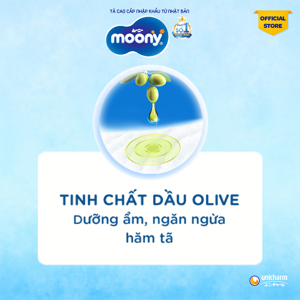 [CỘNG 4 MIẾNG] Tã dán Moony cao cấp M68/L58 - Nhập khẩu từ Nhật Bản