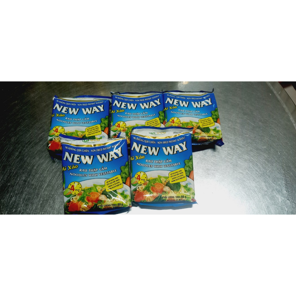 Mì xào rau thập cẩm không chiên New Way gói 80gr