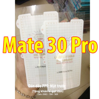 Dán dẻo PPF Mặt trước cho Huawei Mate 30 Pro Tự phục hồi vết Xước nhẹ + Tặng gạt dán