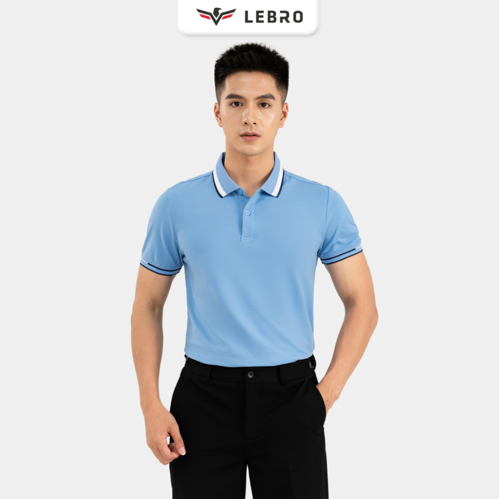 Áo Polo Nam, áo thun nam có cổ chất liệu cotton CVC cao cấp, phong cách trẻ trung, thể thao năng động  LEBRO TPL23-001B
