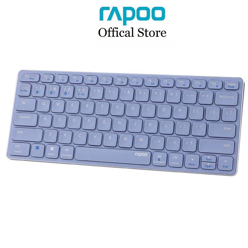 Bàn phím không dây Rapoo E9050G đa kết nối (Bluetooth 5.0/3.0/ USB 2.4Hz), pin sạc, phím hotkeys