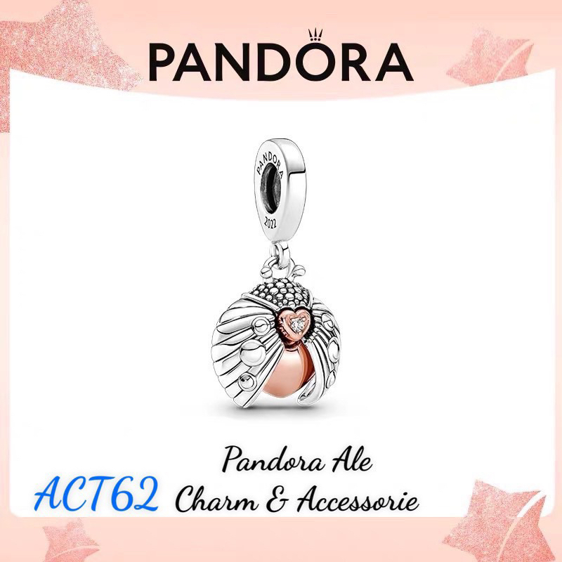 PAN ALE CHARM TREO ĐÔI CÁNH PHỐI VÀNG HỒNG BẠC S925