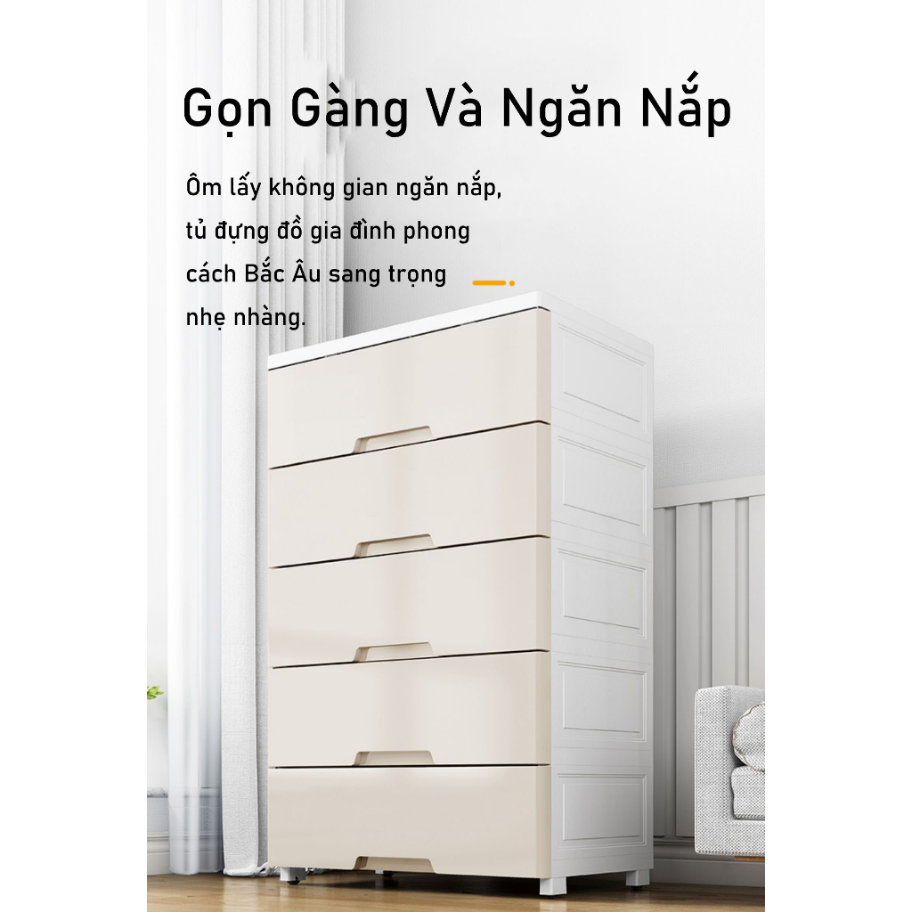 Tủ nhựa có bánh xe Macaron bốn tầng năm tầng sáu tầng，Chất liệu PP, an toàn và không mùi,không ô nhiễm