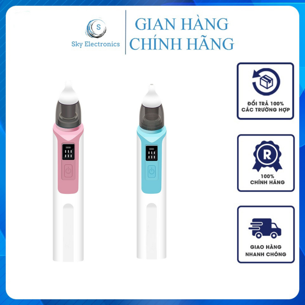 Máy Hút Mũi Cho Bé Sơ Sinh Cầm Tay 6 Cấp Độ Đa Năng Dụng Cụ Hút Mũi Cho Bé Đầu Hút Silicon Mềm Mại An Toàn Cho Bé
