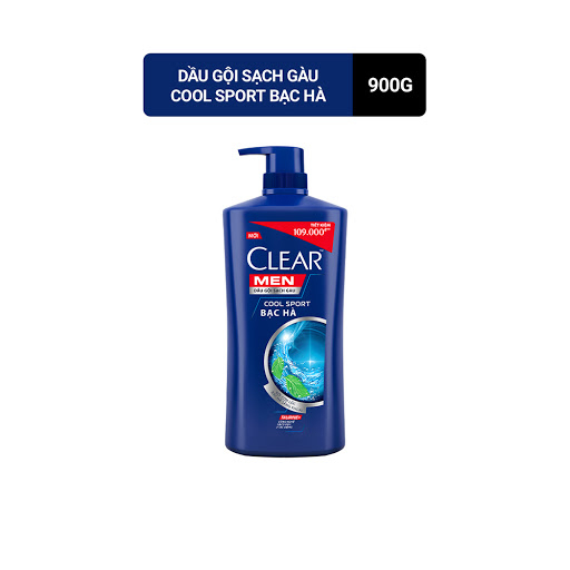 DẦU GỘI SẠCH GÀU CLEAR MEN COOL SPORT BẠC HÀ 900g