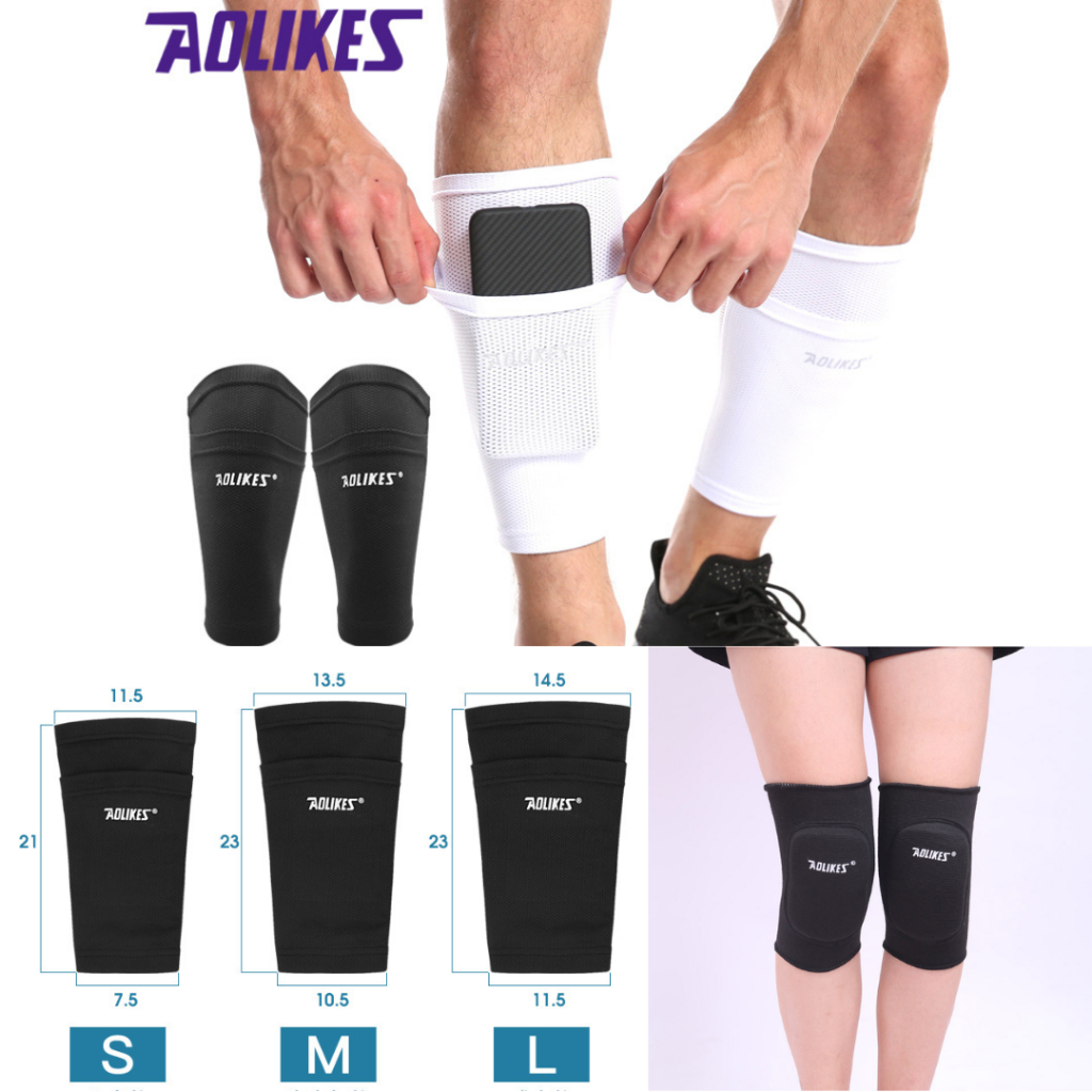Tất vớ bóng đá bảo vệ ống đồng, thoáng khí Aolikes AL7968
