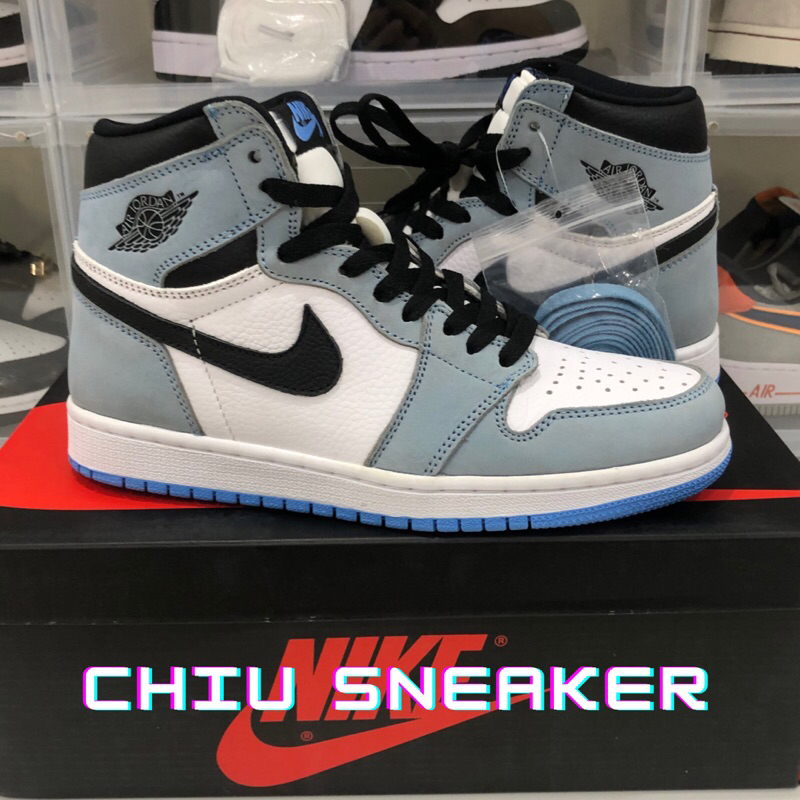 Giày Sneaker Jordan 1 high University Blue xanh dương phiên bản cao cấp giày Jordan cổ cao xanh dương