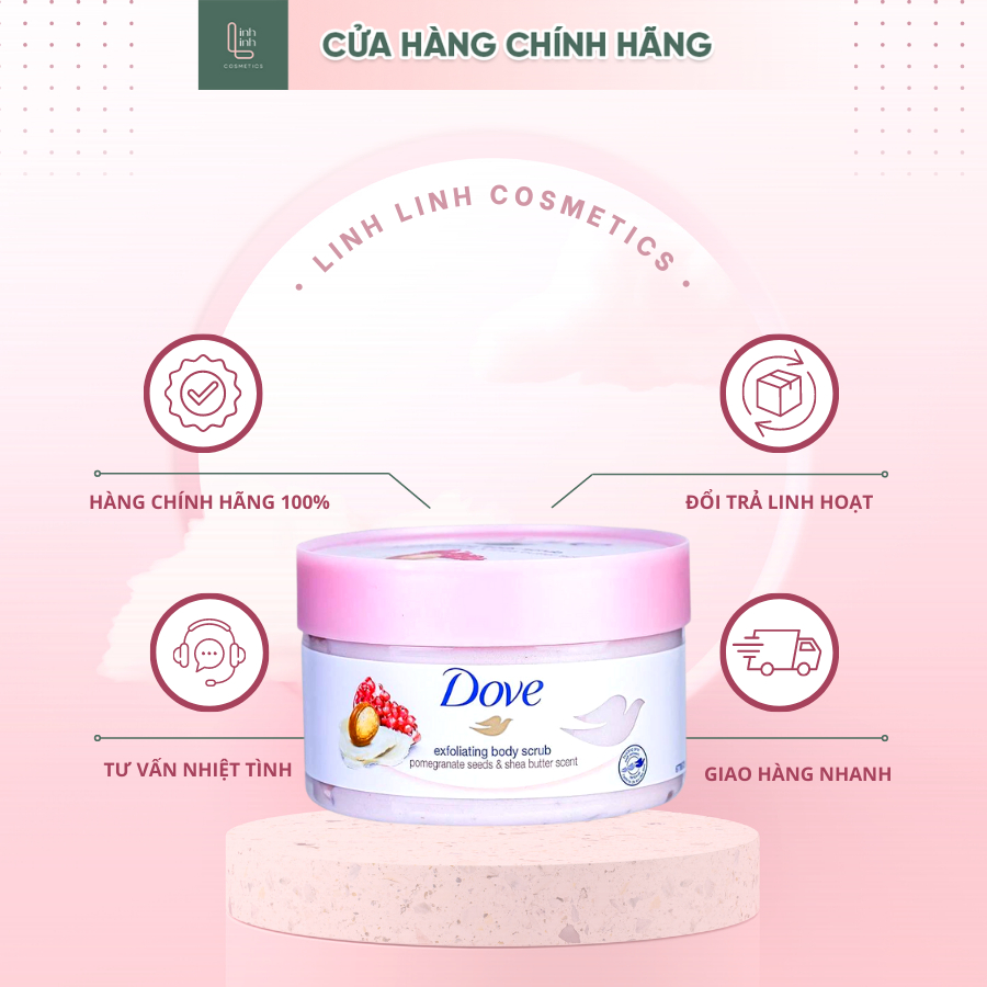 Tẩy Da Chết Dove 225ml