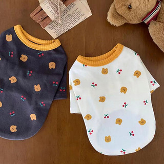 Áo thun gấu & cherry dành cho thú cưng