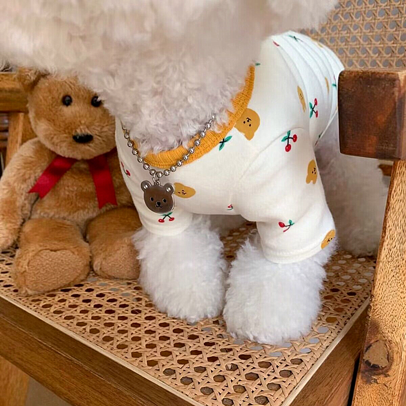 Áo thun gấu & cherry dành cho thú cưng