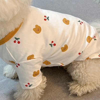 Áo thun gấu & cherry dành cho thú cưng