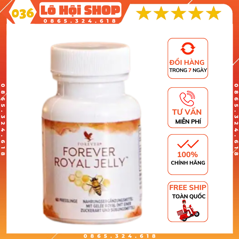 Viên sữa ong chúa Mỹ giá rẻ Forever Royal Jelly 036flp Lô Hội
