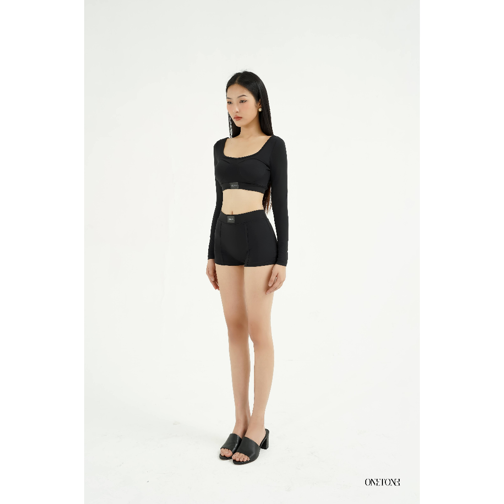Set đồ bơi nữ Onetone dài tay cổ vuông Pattaya