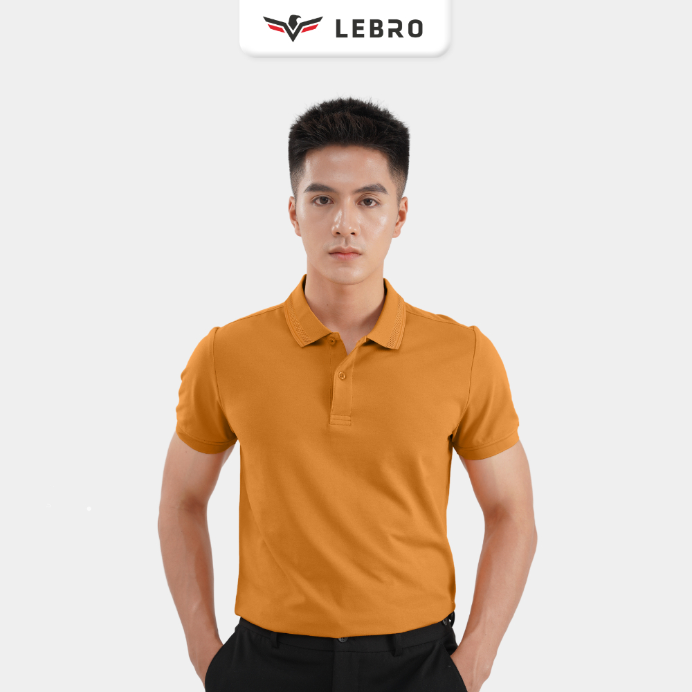 Áo polo nam, áo thun nam trơn, áo phông có cổ, cotton CVC cao cấp, dáng slimfit trẻ trung thể thao LEBRO TPL23-005A