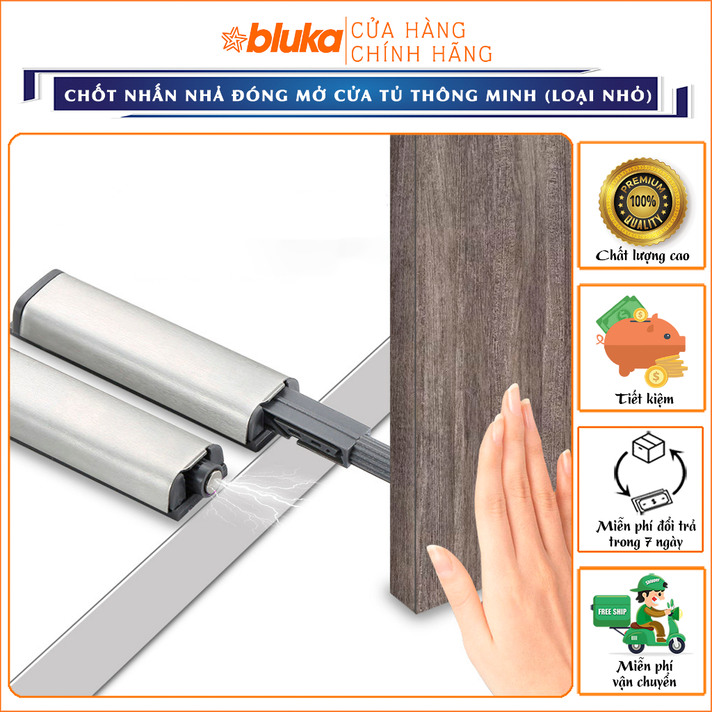 Chốt Nhấn Nhả Mở Cửa Tủ Thông Minh, Thiết Bị Nhấn Nhả Mở Cửa Cho Tủ Không Tay Nắm (LOẠI NHỎ)