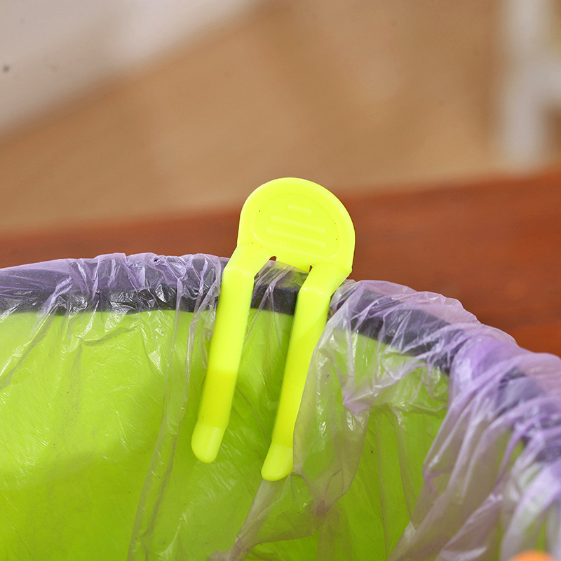 SET 2 Kẹp Cố Định Túi Rác Chống Rơi Màu Kẹo Tiện Lợi