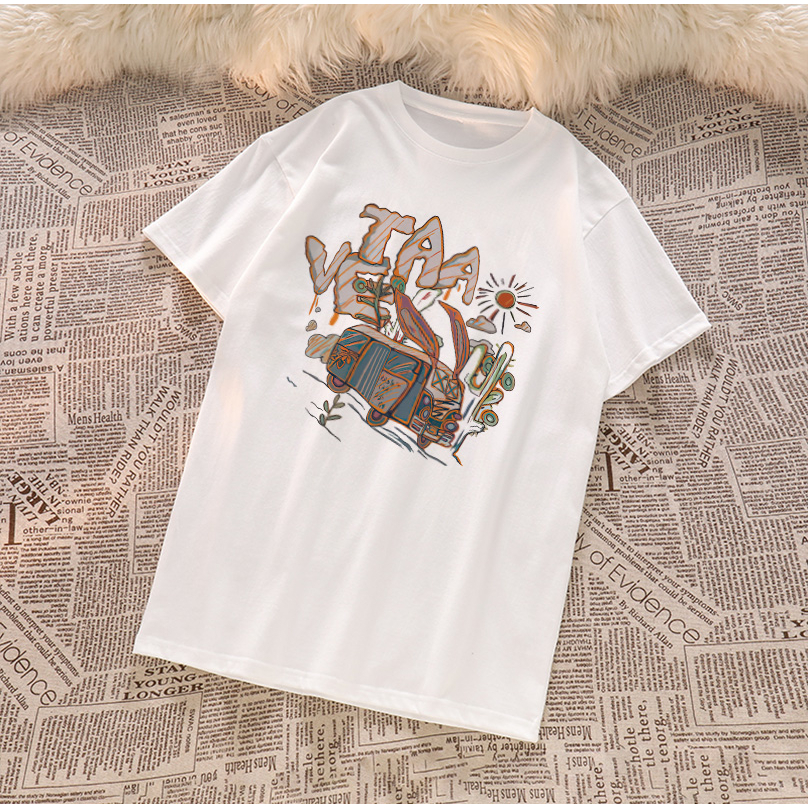 SALMO áo thun nữ basic đen local brand vintage áo phông  tay lỡ unisex  ulzzang 100% cotton