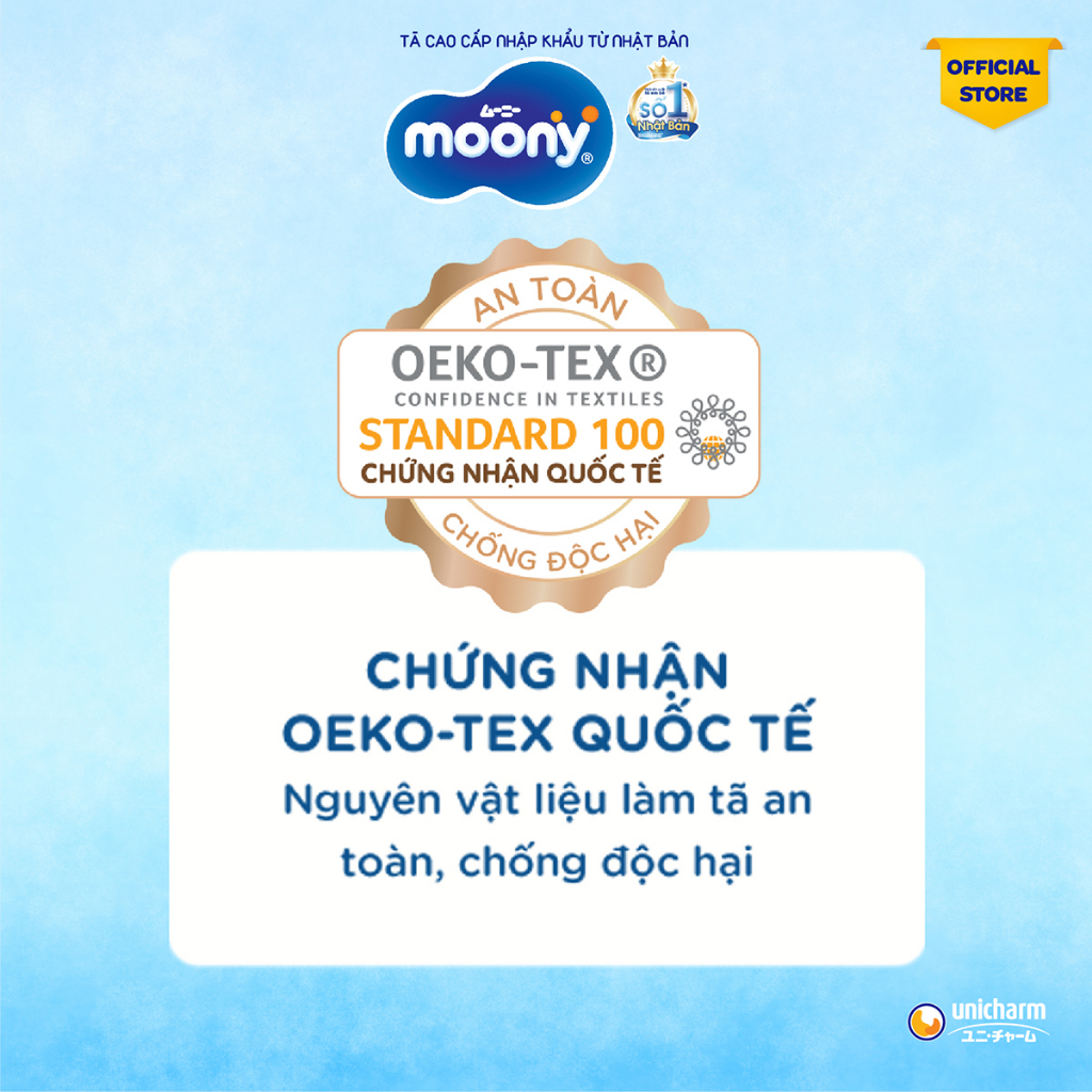 [CỘNG 6 MIẾNG] Tã dán Moony cao cấp S90 - Nhập khẩu từ Nhật Bản