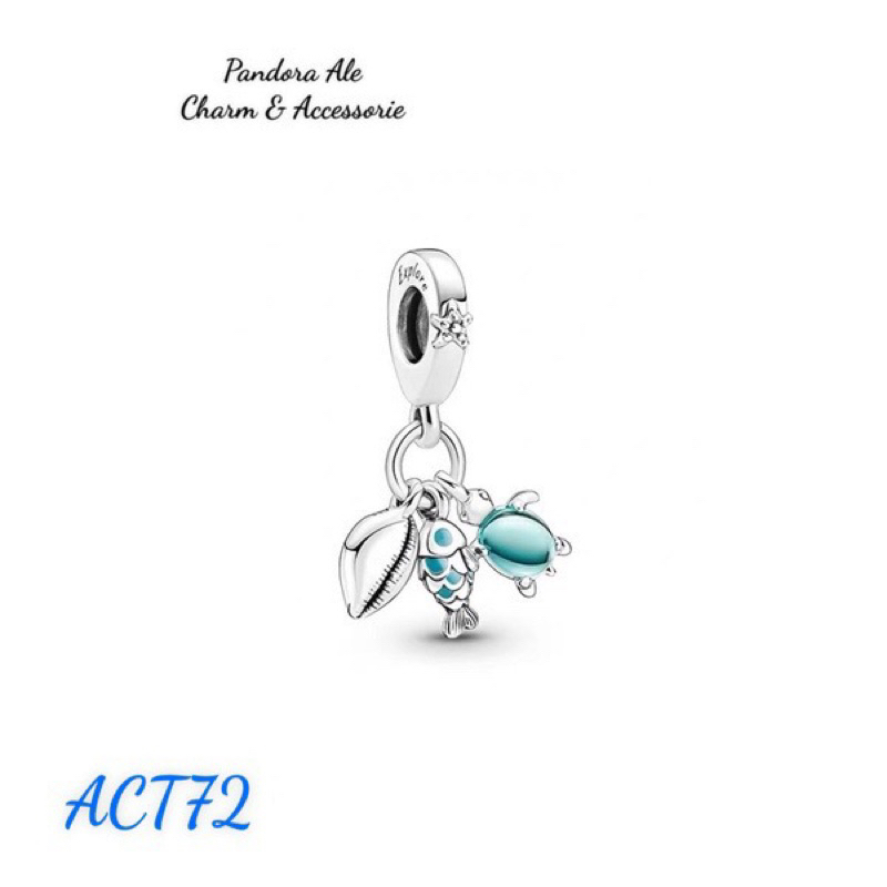 CHARM PAN ALE TREO HÌNH CON SÒ CÁ RÙA BẠC S925