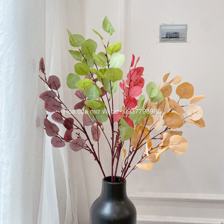 Cành Lá Bạch Đàn Giả Nhiều Màu Merber Loại 90cm 3 Nhánh - Cành Lá Khô Decor Trang Trí Nhà, Văn Phòng