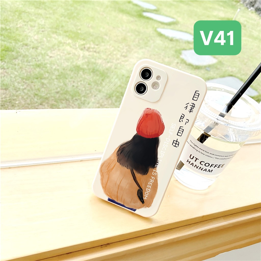 Ốp lưng viền vuông hình cô gái, chàng trai iphone 6/6plus/6s/6splus/7/7plus/8/8plus/x/xs/11/12/13/14/pro/max/promax/plus