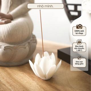  Đế Cắm Nhang Hoa Sen Gốm Hoa Sen Cắm Nhang Trầm Xông Phòng Decor Bàn Trà Bàn Làm Việc 