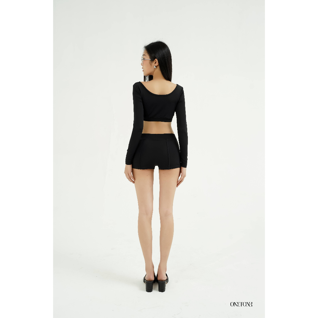 Set đồ bơi nữ Onetone dài tay cổ vuông Pattaya
