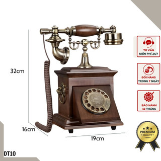 Điện thoại để bàn tân cổ điển quay số DT10 nghe gọi được.