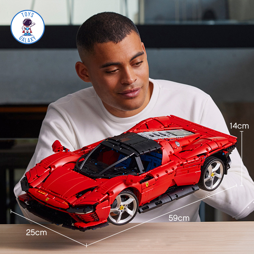 Đồ Chơi Lắp Ráp Mô Hình Điều Khiển Từ Xa RC Siêu Xe Ferrari Daytona SP3 Red / Lamborghini Tỉ Lệ 1:8 Với 3778 PCS