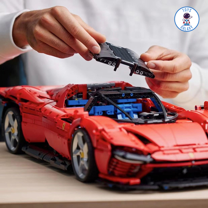 Đồ Chơi Lắp Ráp Mô Hình Điều Khiển Từ Xa RC Siêu Xe Ferrari Daytona SP3 Red / Lamborghini Tỉ Lệ 1:8 Với 3778 PCS