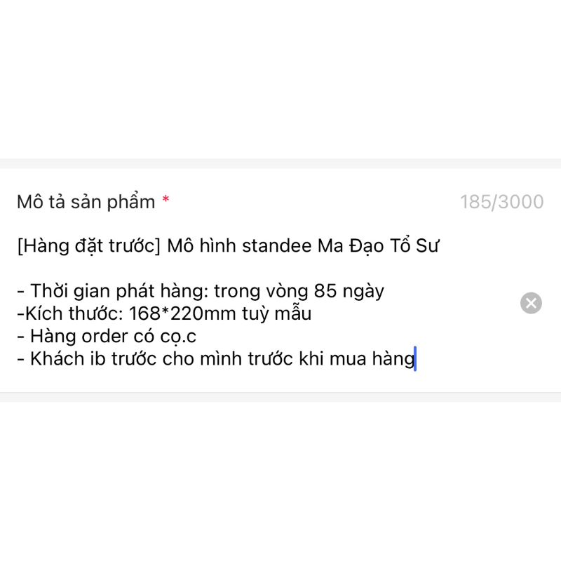 Mô hình standee Ma Đạo Tổ Sư