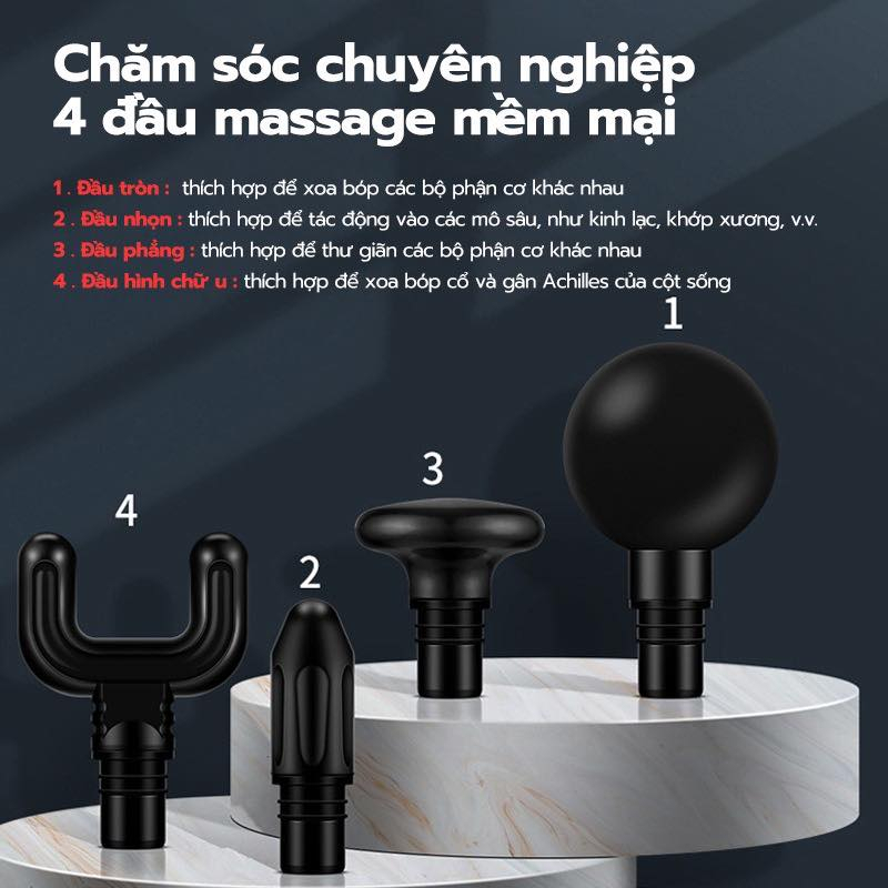 Máy Massage Cầm Tay Mini, Súng Massage Cầm Tay Mini Toàn Thân 6 Cấp Độ Chuyên Sâu Đa Năng - DL2