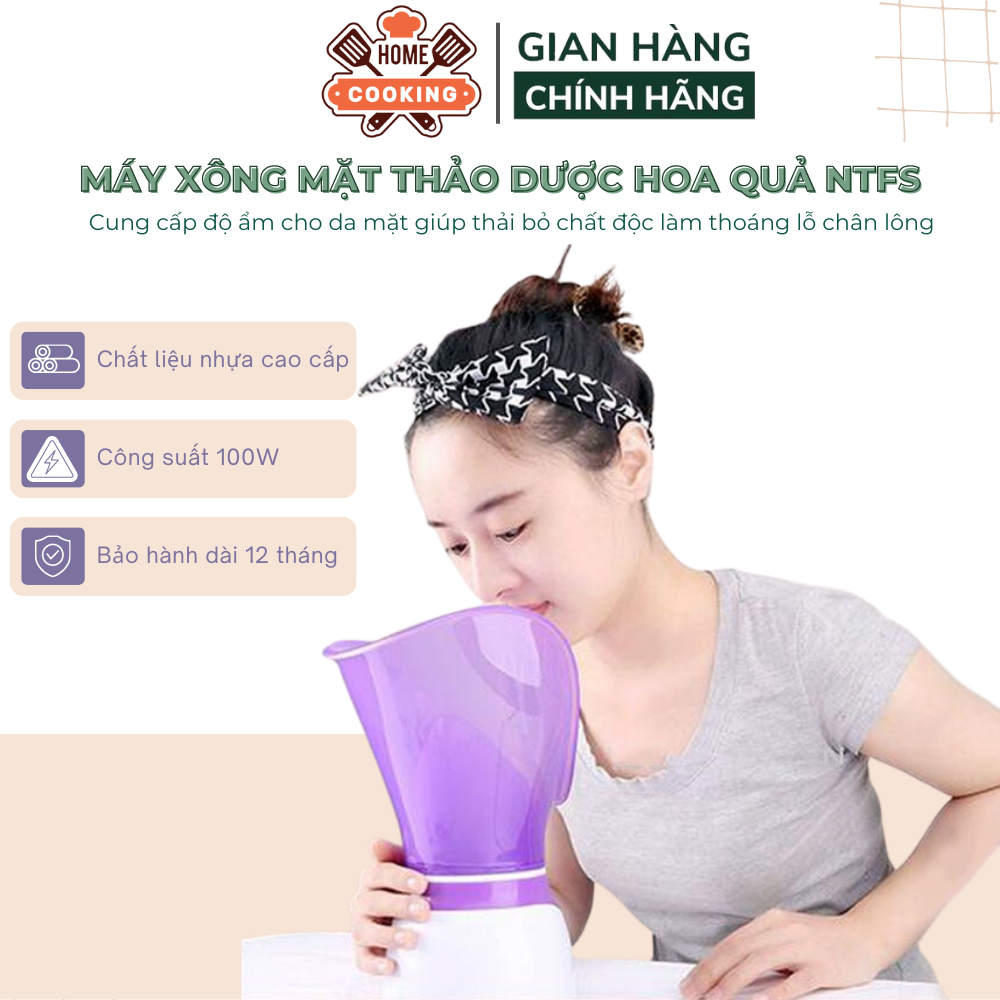 Máy xông mặt thảo dược, máy xông mũi họng hoa quả tươi tự động NTFS chính hãng xông mũi họng hiểu quả, bảo hành 12 tháng