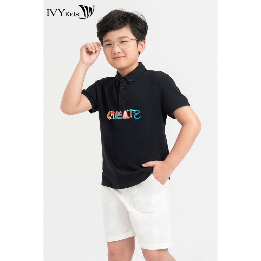 Áo polo bé trai create IVY moda MS 57K1544