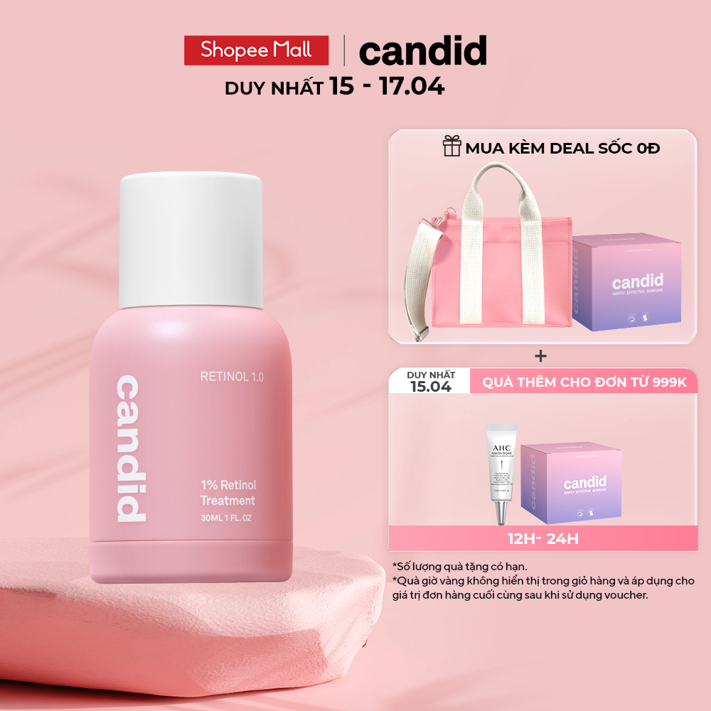 Hoạt Chất Retinol 1% Chống Lão Hóa & Cải Thiện Nếp Nhăn - CANDID 1% Retinol Treatment 30ml