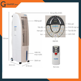 Quạt điều hòa daikiosan dm105 - quạt điều hòa, quạt hơi nước, máy làm mát daikiosan công nghệ diệt khuẩn.