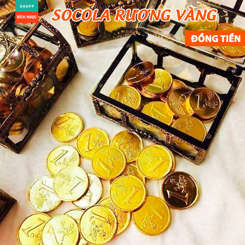 Kẹo socola Rương V.àng Đồng T.iền Thái Lan, Chiêu Tài Rước Lộc May Mắn Nguyên Năm, Lượng 112g