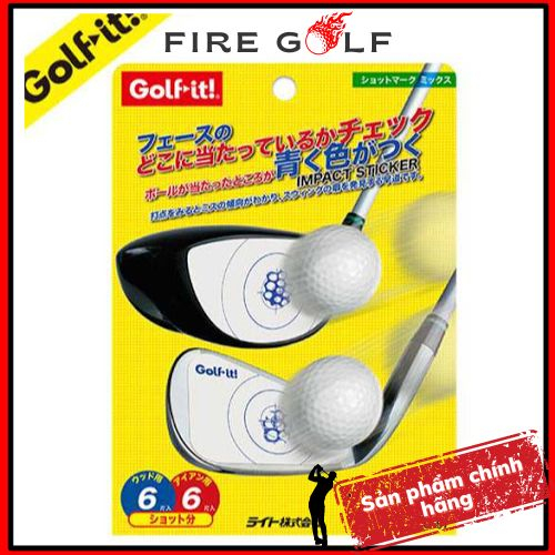 Miếng dán mặt gậy golf Nhật Golf-it G97 chính hãng giúp kiểm tra điểm tiếp bóng tiếp xúc với mặt gậy