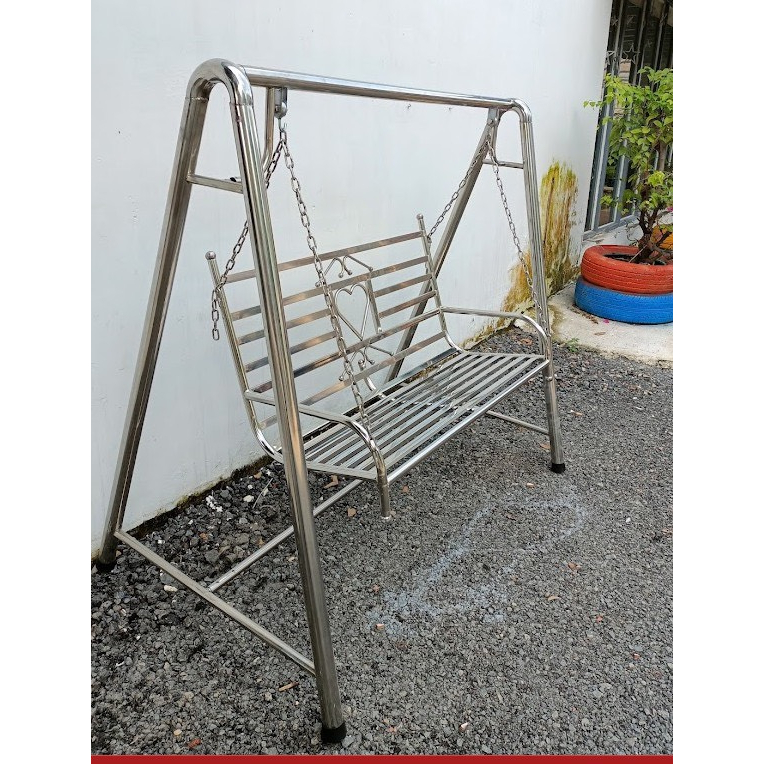 Xích đu inox sân vườn 1m2