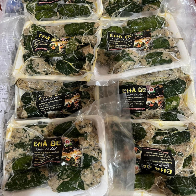 chả ốc lá lốt đặc sản Hạ Long khay 500g