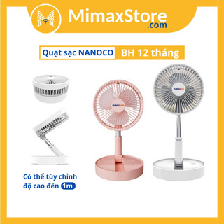 [Hỏa Tốc - HCM] Quạt Sạc Tích Điện Gấp Gọn Panasonic Siêu Mát NANOCO | Hàng Chính Hãng | Bảo Hành 12T | Mimax Store