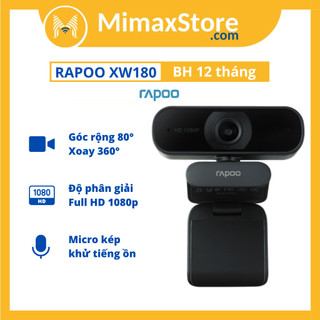 [Hỏa Tốc - HCM] Webcam RAPOO XW180 độ phân giải Full HD 1080P | Hàng Chính Hãng | Bảo hành 12 tháng | Mimaxstore