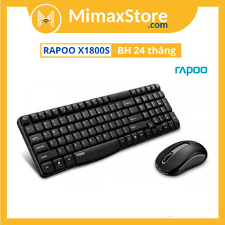 [Hoả Tốc - HCM] Bộ Bàn Phím Và Chuột Không Dây Rapoo X1800S | Hàng Chính Hãng | Bảo Hành 24 Tháng | Mimax Store