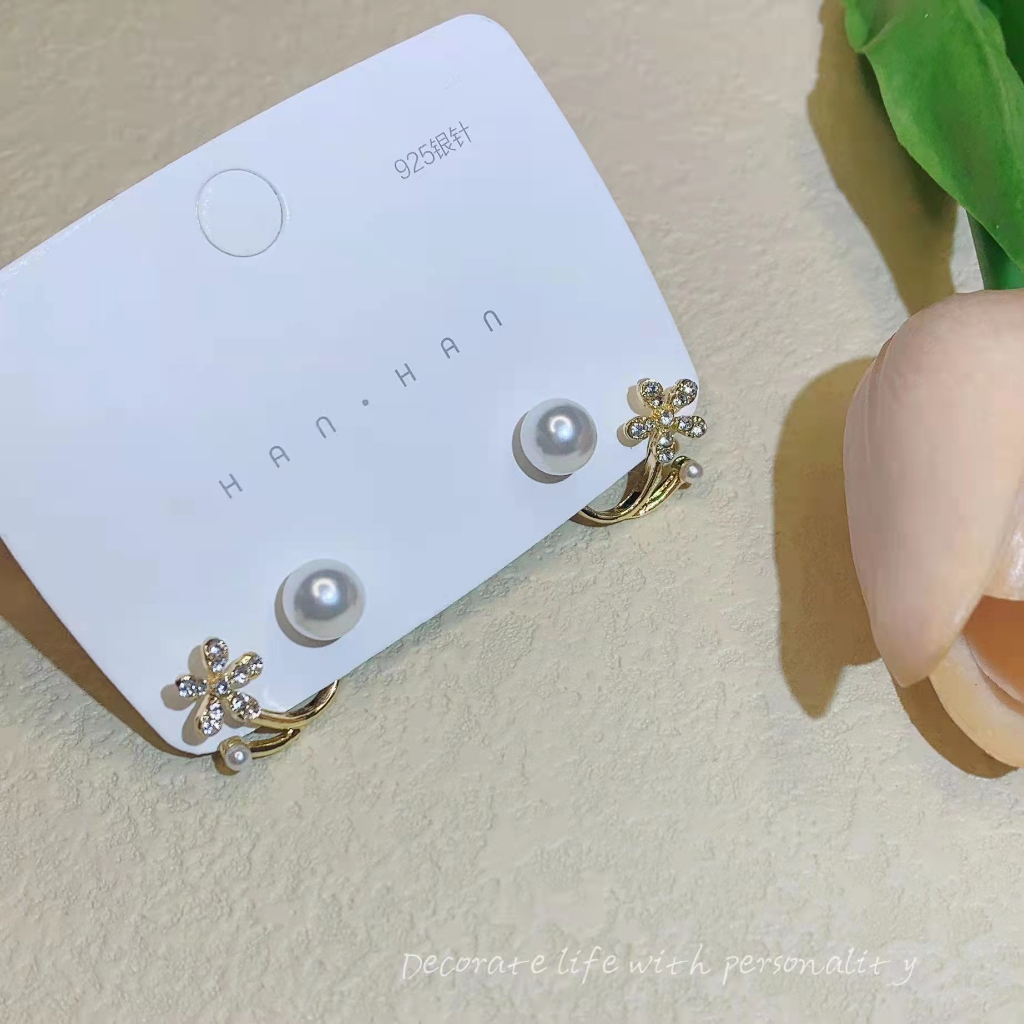 Khuyên tai  hoa xoắn chuôi bạc 925  TODOKI- T031