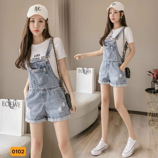 Yếm jean nữ ngắn ống rộng julido store, yếm nữ màu xanh cao cấp phong cách HÀN QUỐC yn0005