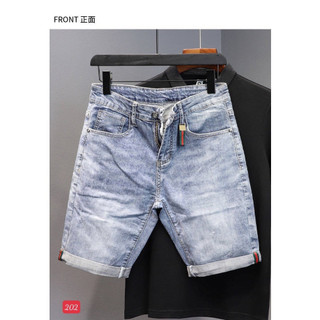 Quần short jean nam, quần bò nam ngắn, quần lửng nam, quần sọt nam màu xanh rách đẹp QJNA227