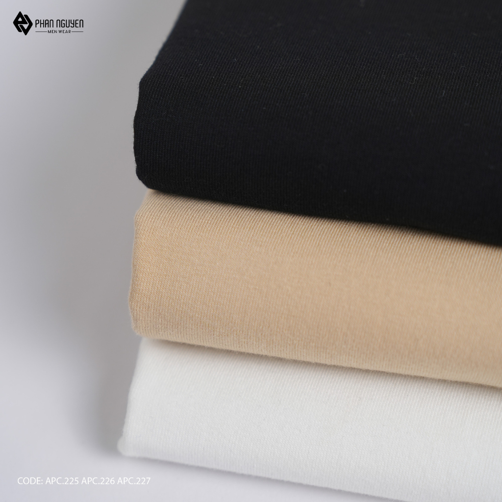 Áo phông cổ tròn nam cotton Phan Nguyễn, chất liệu mềm mại, thoáng mát, phong cách đơn giản, năng động APC.225-227